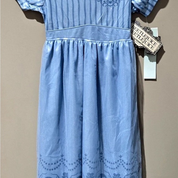 Blue Theater Costume with Puff Sleeves and Embroidered Details - Picture 5 of 7